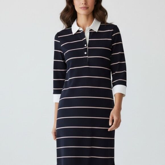 Brooks Brothers Dresses & Skirts - Brooks Brothers Elegant Black and White Striped Dress in Size Large